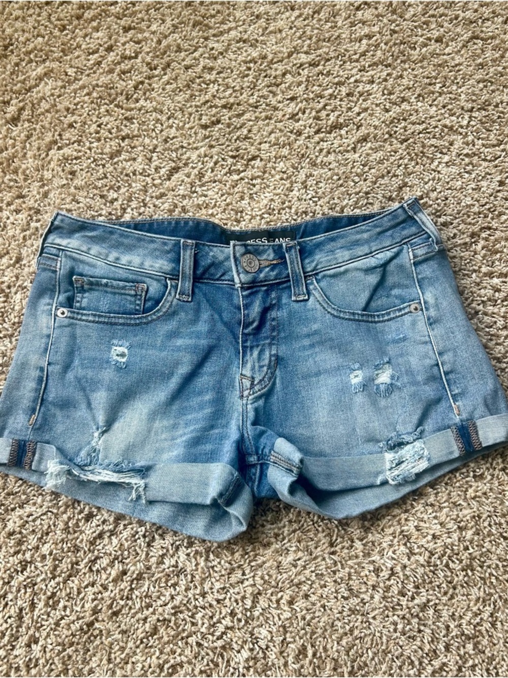 Express Distressed Denim Shorts